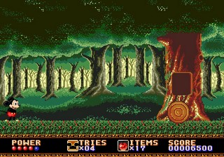 une photo d'Ã©cran de Castle of Illusion sur Sega Megadrive